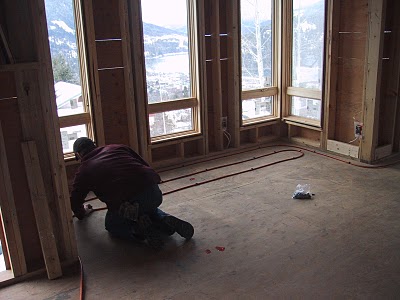 in floor heating under wood floors